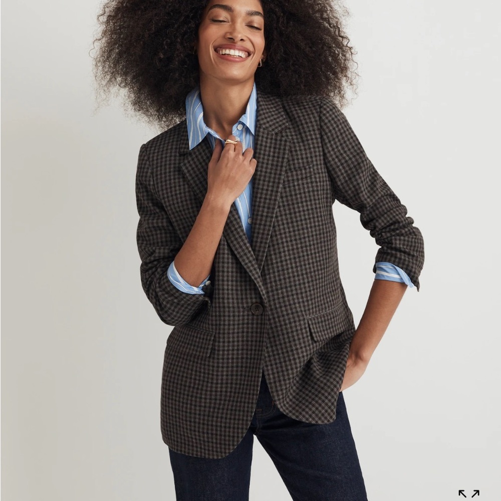 Madewell Larsen oversized blazer - Checkered plaid